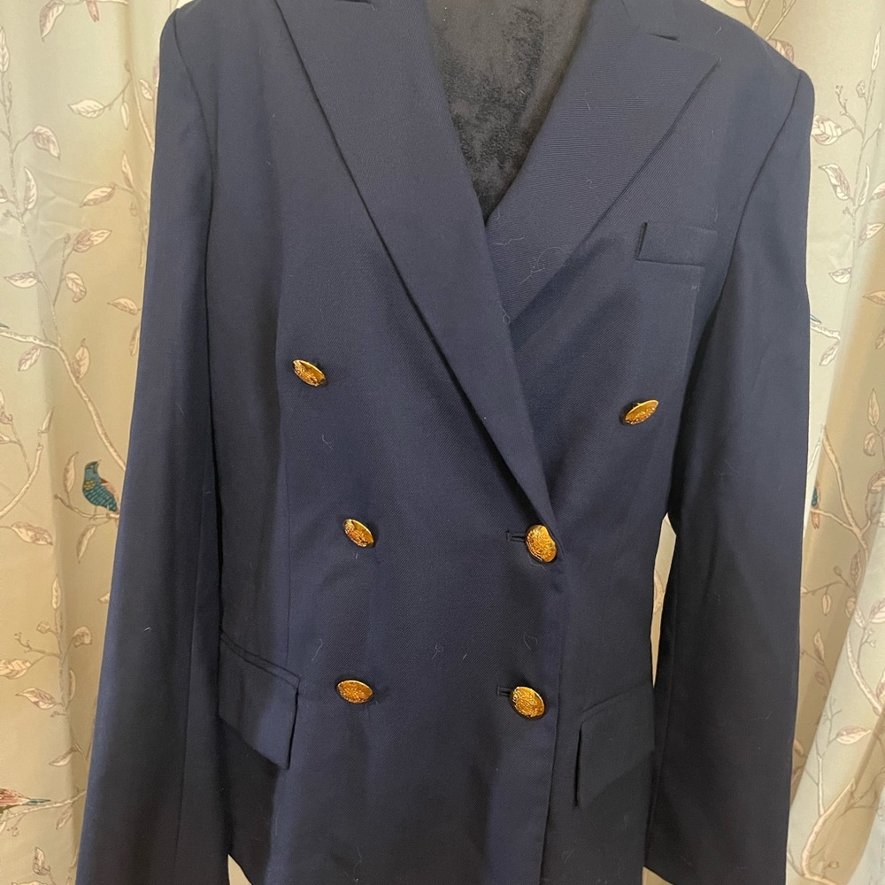 Women’s Chaps Navy Blazer sz 16 with Gold Accents New with tag preppy 90s 80s